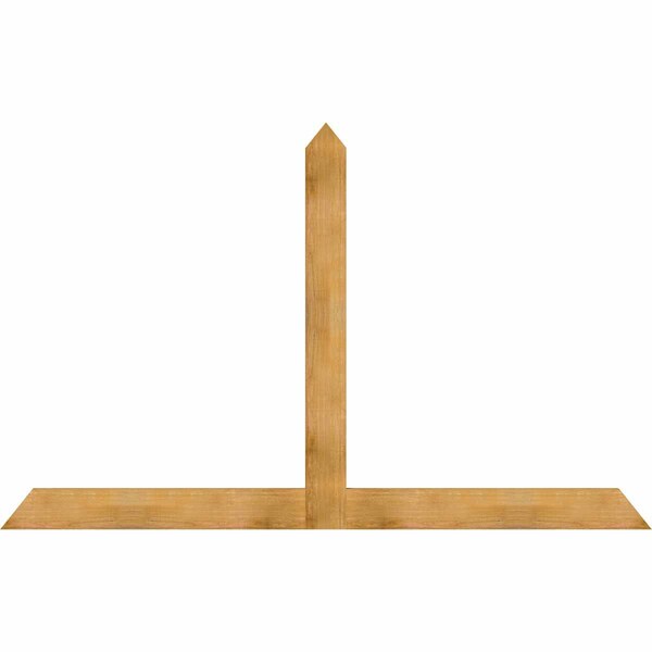Ekena Millwork Portland Rough Sawn Timber Gable Bracket, Western Red Cedar, 96"W x 60"H x 2"D x 6"F, 15/12 Pitch GBW096X60X0206POR00RWR - main